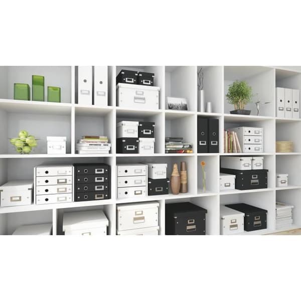 Förvaringslåda - Leitz - Click & Store - A4+ - Laminerad kartong - Svart