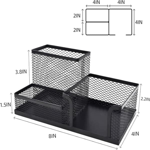 Mesh Pen Holder Skrivebordsorganisator, Støvtæt Design, Anti-glid Funktion, Kompakt Størrelse