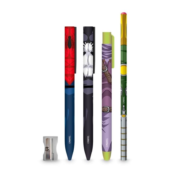 Marvel Spiderman Pencil holders + pencils