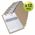 Miniatyrbild 2 av 4: Kopieringshållare - Rapesco urklipp - 1608 - A5 urklipp med lågprofil hårdfiberklämma, paket med 12