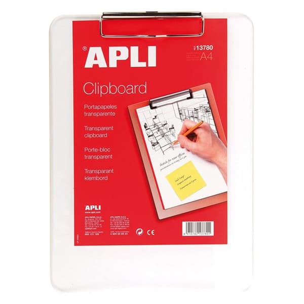 Transparent plastblockhållare - APLI - 210 x 297 mm
