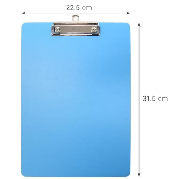 Porte Blad med Klammer A4 - WAYTEX - Ljusblå - Polypropylen 2mm - 225 x 315 mm - Kapacitet 100 ark