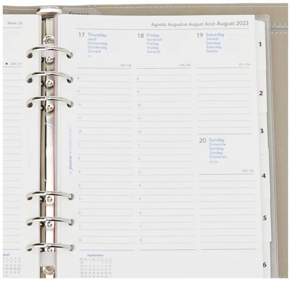 Kopihållare - Filofax padhållare - 22-022613 - Domino A5 Organizer Grå