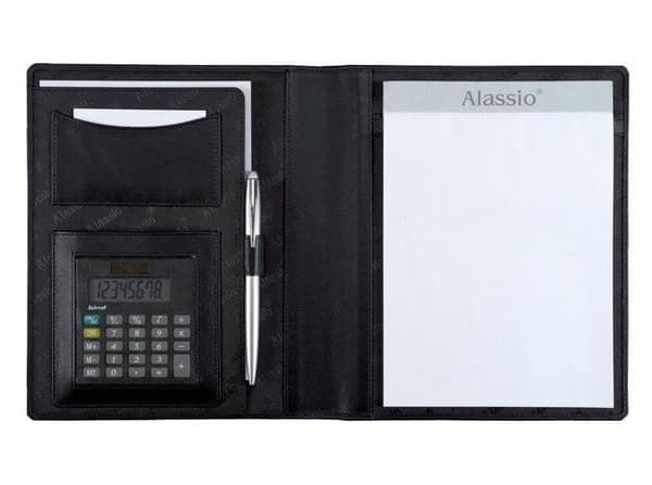 Set för skrivbord Alassio - 43008-1 - Bormio Brevpapper i svart läder Format DIN A5