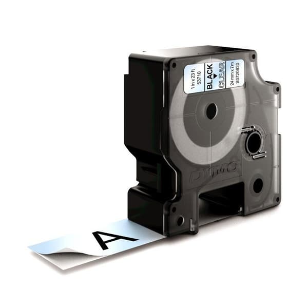 Dymo skrivbordset - S0720920 - Etikett med permanent lim 24 mm Svart/Transparent