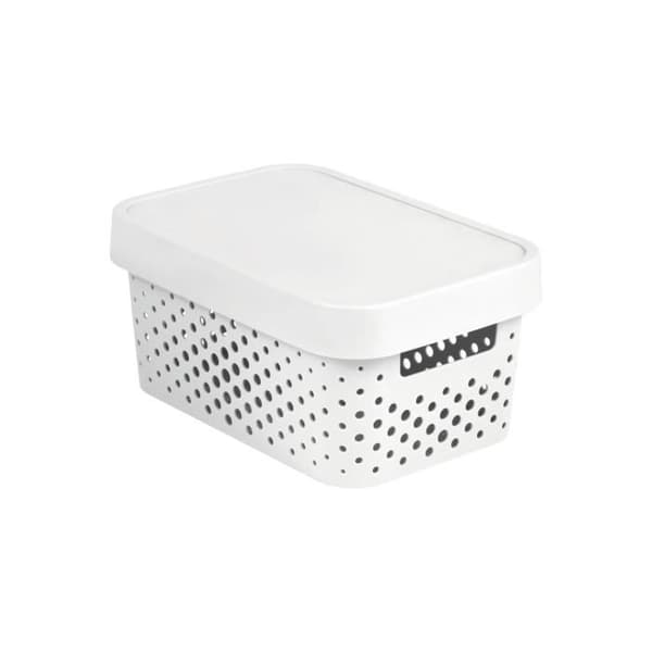 Curver Infinity Perforerade lådor med lock 4,5l vit