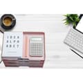 Miniatyrbild 6 av 6: EXERZ Rosa trädfilorganisatör med 4 nivåer för skrivbord, läxor, anteckningsböcker, brev, tidningar och DIY-dekoration.