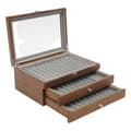 Miniatyrbillede 1 af 2: Fountain Pen Display Case, 3-lags Organizer, 34 Slots Kapacitet,31x20x12,5 cm, Valnøddetræ