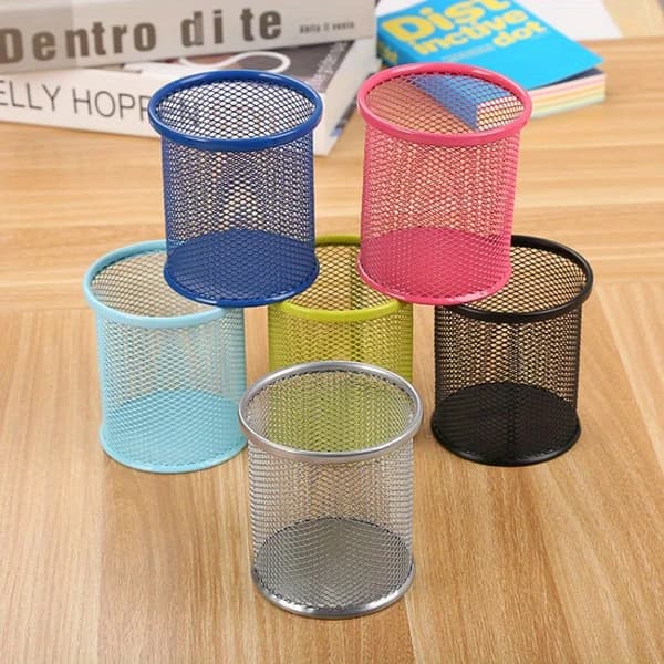 Jernnet Pencil Holders, Holdbar Metal Konstruktion, 6-Pak,6 stk.