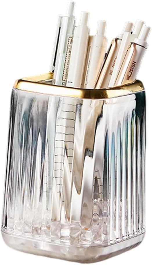 OBOSOE Akryyli kynä Holder Cup, Pöytä Holder, Meikki Harja Varastointi Järjestäjä, Varastointilaatikko Paperware Järjestäjä Office School Home Tarvikk Valkoinen