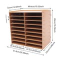 Miniatyrbild 2 av 2: Filorganisatör, 9 nivåer, 18 fack, modern design,Brun