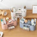 Pikkukuva 7 / 7: Lollanda Pen Organiser Box – monikäyttöinen pöytäsäilytys, jossa on 10 lokeroa ja kaksi läpinäkyvää laatikkoa