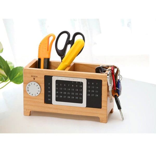 Set de bureau Medifier - SP40073 - Organisatör i trä med evig kalender