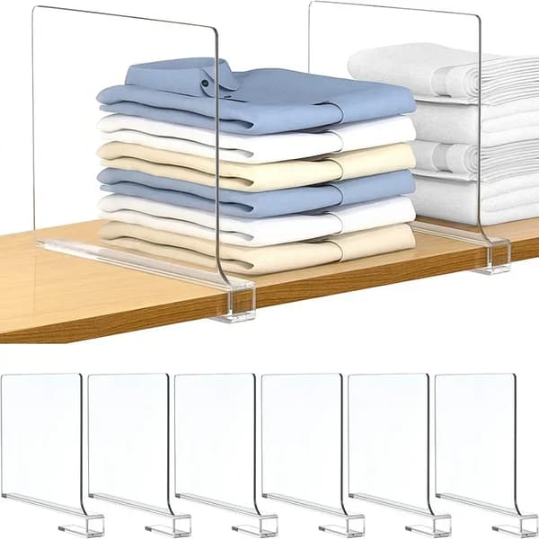 Skåphyllavdelare, Justerbar Design, Hållbart Material,8st
