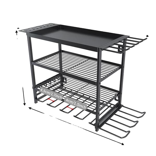 Verktygshylla, Metallkonstruktion, Väggmonterbar,svart