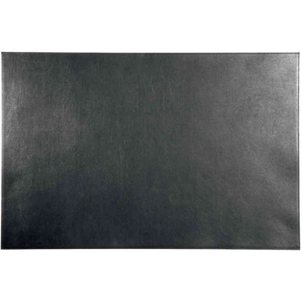 Skrivunderlag i läder - HÅLLBART - 650 x 450 mm - Finmald kalvskinn - Svart - Halkfri