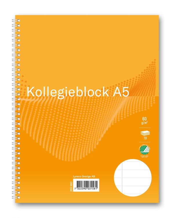 Kollegieblock FW A5 60g 70bl linj 5st