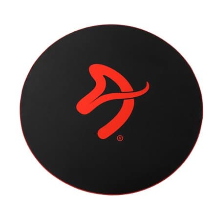 AROZZI Zona Floorpad Red/ ochranná podložka na podlahu/ kulatá 121 cm průměr/ černá s červeným logem