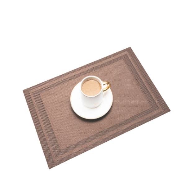 INF Sett med 2 sklisikre varmebestandige dekkebrikker kaffe