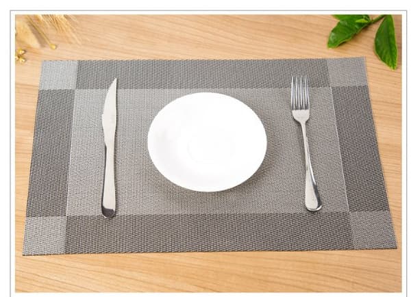 INF Halkfria och Värmebeständiga Bordsunderlägg - 3 pack Silvergrå