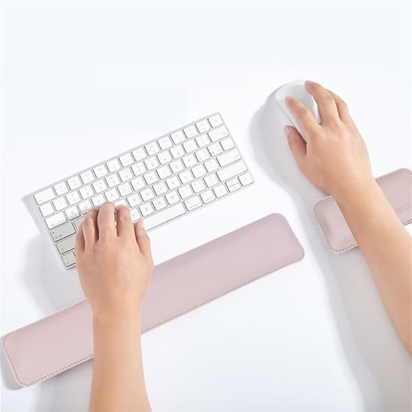 INF Ergonomisk minneskum tastatur og mus håndleddsstøtte Sølvgrå