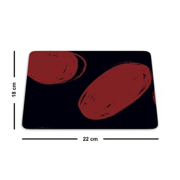 Bonamaison - 1 -, digitaltryckt rektangel musmatta, halkfri botten, för kontor och hem, storlek: 22x8cm