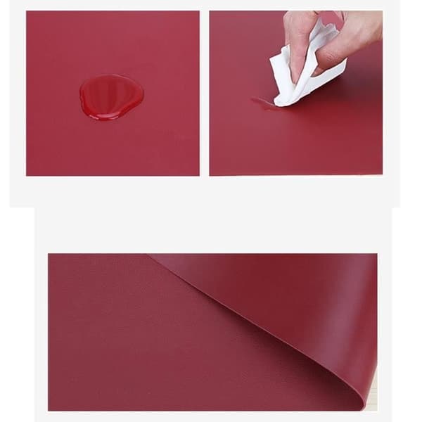 Office Desk Pad - RÖD - 120x60cm - Vattentätt PU-läder - Dubbelsidig - Tjockt