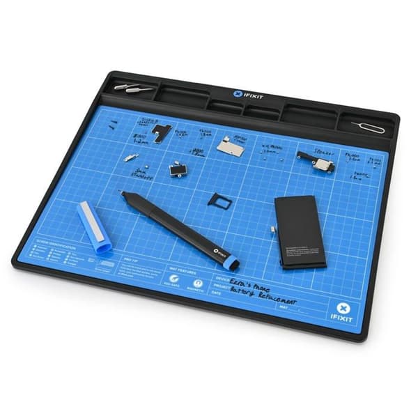 Magnetsikt arbetsunderlag - IFIXIT - FixMat - Halkfritt - ESD-skydd - Sorteringsfack