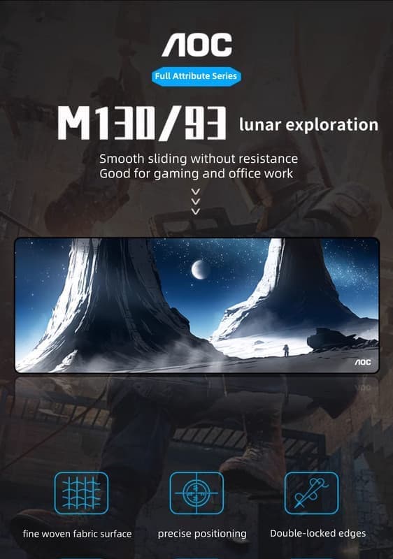 AOC M-130 Lunar Exploration Desk tangentbordsunderlägg - smidig följeslagare för spel och kontor