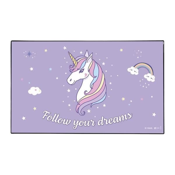 Viquel - dekorativ skrivbordsunderlägg med UNICORN-tema - Lila - Barnflicka