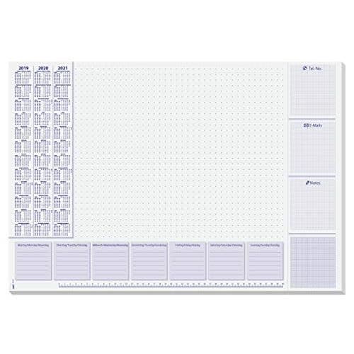 Skrivunderlag - SIGEL - HO355 - Förpackning med 5 - 3-årskalender - Veckoplanerare - A2 (59,5 x 41 cm)