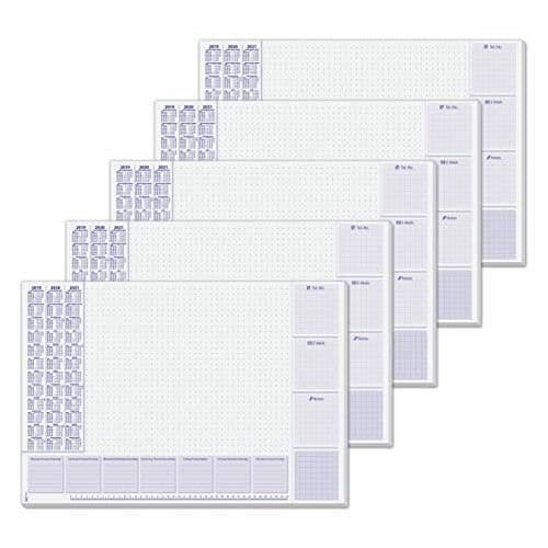 Skrivunderlag - SIGEL - HO355 - Förpackning med 5 - 3-årskalender - Veckoplanerare - A2 (59,5 x 41 cm)