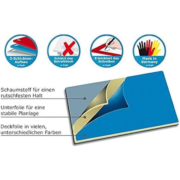Skrivunderlägg - LÄUFER - Durella - 65x52 cm - Svart - Halkfri