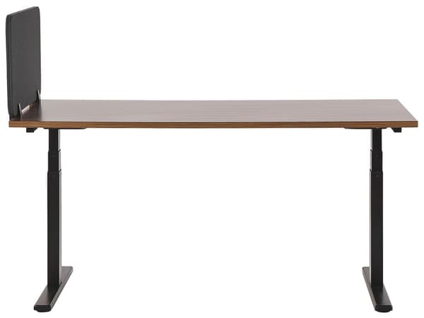 Skrivbordsskärm Avskärmning Mörkgrå PET-tyg 72 x 40 cm Modulära Fästklämmor Hemmakontor