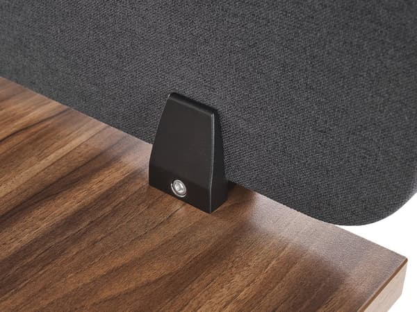 Skrivbordsskärm Avskärmning Mörkgrå PET-tyg 80 x 40 cm Modulära Fästklämmor Hemmakontor