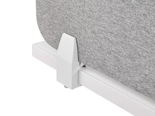 Skrivbordsskärm Avskärmning Ljusgrå PET-tyg 72 x 40 cm Modulära Fästklämmor Hemmakontor