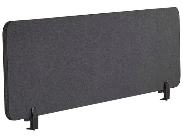 Suojaseinä työpöydälle 130 x 40 cm kangasverhoiltu tummanharmaa modulaarinen