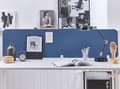 Pikkukuva 6 / 11: Suojaseinä työpöydälle 180 x 40 cm kangasverhoiltu sininen modulaarinen