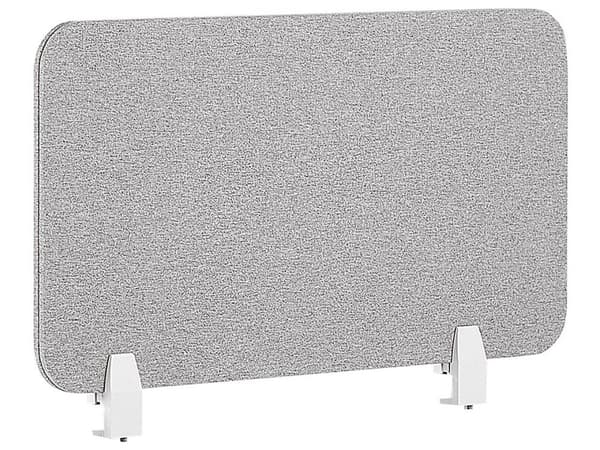 Suojaseinä työpöydälle 72 x 40 cm kangasverhoiltu vaaleanharmaa modulaarinen