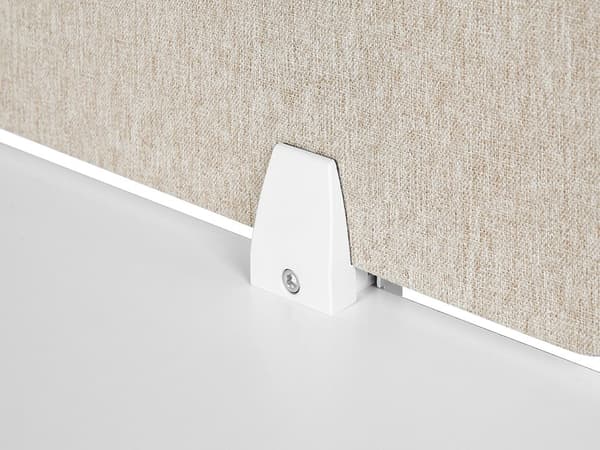 Työpöydän väliseinä beige 130 x 40 cm polyesteri muovi kiinnikkeet akustinen suojaseinä
