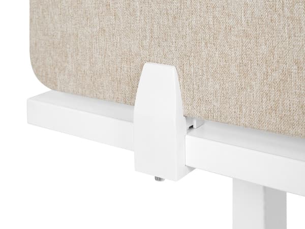 Työpöydän väliseinä beige 130 x 40 cm polyesteri muovi kiinnikkeet akustinen suojaseinä