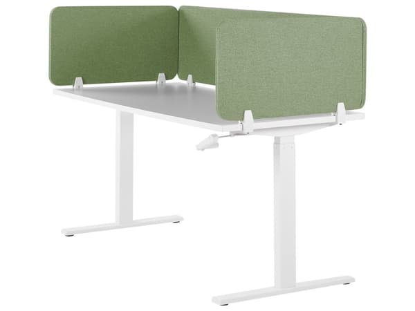 Väliseinä työpöydälle 80 x 40 cm kangasverhoiltu akustinen modulaarinen kiinnikkeillä