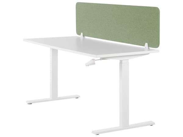 Väliseinä työpöydälle 160 x 40 cm kangasverhoiltu akustinen modulaarinen kiinnikkeillä