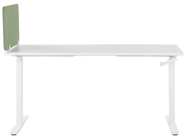 Skrivebordsskærm Grøn PET Board Stofbetræk 80 x 40 cm Akustisk skærm Modulære monteringsklemmer Hjemmekontor