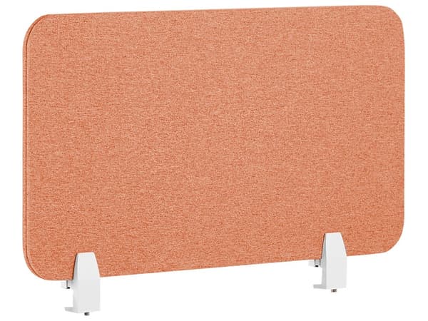 Skrivebordsskærm Lys rød PET Board Stofbetræk 72 x 40 cm Akustisk skærm Modulære monteringsklemmer Hjemmekontor
