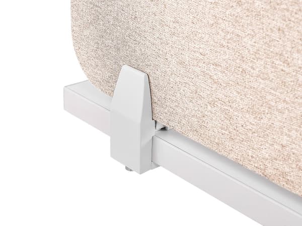 Skrivbordsskärm Avskärmning Beige PET-tyg 72 x 40 cm Modulära Fästklämmor Hemmakontor