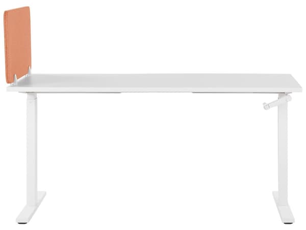 Skrivbordsskärm Avskärmning Röd PET-tyg 72 x 40 cm Modulära Fästklämmor Hemmakontor