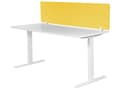 Miniatyrbild 6 av 11: Skrivbordsskärm Avskärmning Gul PET-tyg 130 x 40 cm Modulära Fästklämmor Hemmakontor