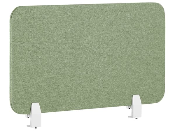 Skrivbordsskärm Avskärmning Grön PET-tyg 80 x 40 cm Modulära Fästklämmor Hemmakontor