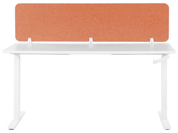 Skrivbordsskärm Avskärmning Röd PET-tyg 180 x 40 cm Modulära Fästklämmor Hemmakontor